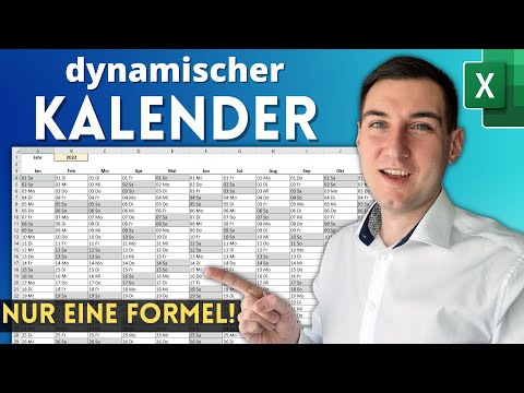 Excel Kalender 2025 - Nur eine Formel😲📅 [ewiger Jahreskalender mit Wochenende]