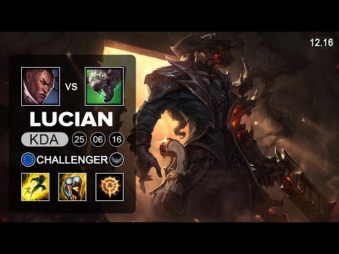 Lucian vs Twitch ADC - EUW Challenger - Patch 12.16 Season 12