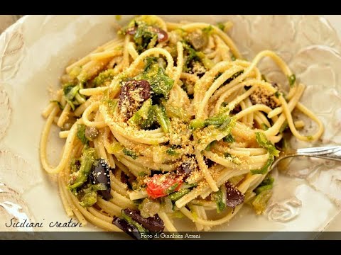 Escarole Linguine (vegan recipe) - Escarole Pasta (vegan recipe)