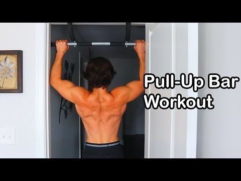 AT HOME Back & Biceps Pull-Up Bar Workout | Follow Along (With Abs)