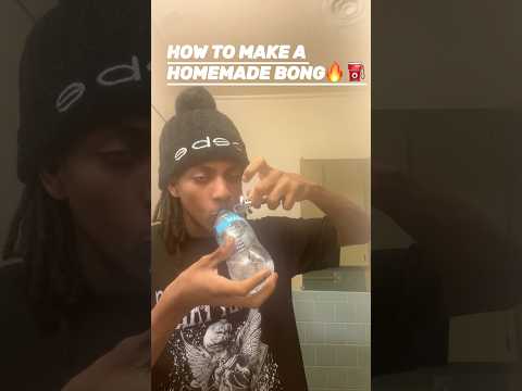 How to Make a Bong Outta a Water Bottle 💀💨 #music #bong #music #rap #nbayoungboy#funny #explore