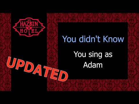 You didn't know - Karaoke - You sing Adam - Updated