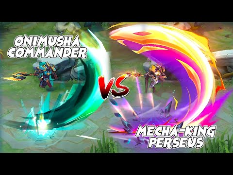 Alpha Mecha-king Perseus VS Onimusha Commander Skin Comparison