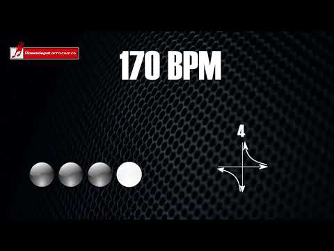 Base de batería en 4/4 a 170 BPM "drum loop" para practicar