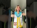 Girl Is Showing Each Core Stole And Medals That She Received As Graduation Honors