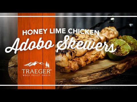 Simple Honey Lime Chicken Adobo Skewers Recipe | Traeger Grills