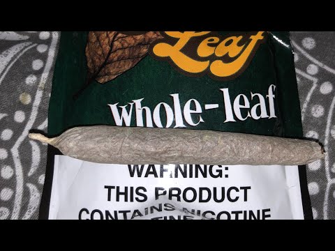 How to roll a fronto/grabba leaf spliff NYC way