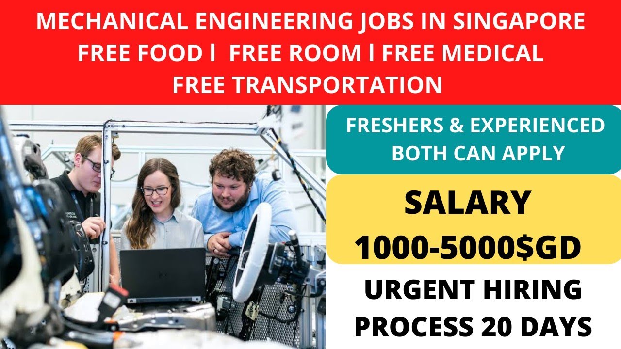 Mechanical engineering jobs in Singapore🇸🇬 l Edu : Diploma/BE/B.tech Mechanical/Electrical l Urgent
