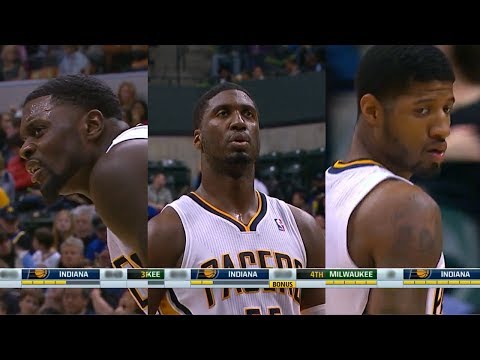 2014.02.27 - Roy Hibbert, Paul George & Lance Stephenson Full Combined Highlights vs Bucks