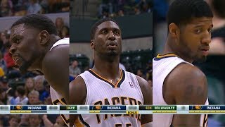 Roy Hibbert - Paul George - Lance Stephenson - Pacers - Bucks