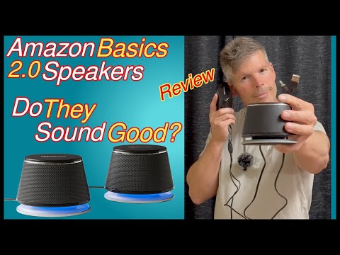 Amazon Basics Stereo 2.0 Computer Speakers Review With Sound Demonstration