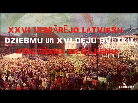 Dziesmu un deju svētku atklāšana ar gājienu - latvian song festival (2018)