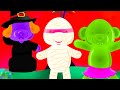Five Little Monsters Halloween Cartoon Video For Toddlers