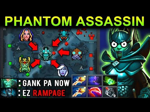 EPIC DAMAGE PHANTOM ASSASSIN RAMPAGE x2 DIVINE RAPIER Patch 7.22h DOTA 2 NEW META GAMEPLAY | gattu