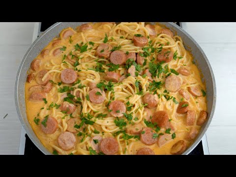 Quando sobra MACARRÃO e SALSICHA Faço Isso!