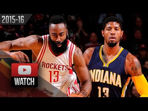 Paul George vs James Harden DUEL Highlights (2016.01.10) Rockets vs Pacers - EPIC!