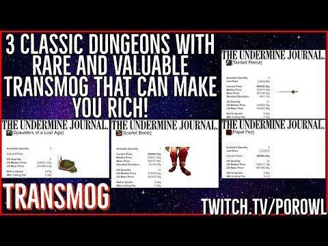 WoW Gold Farm | 3 Classic Dungeons with RARE and VALUABLE Transmog that can make you RICH!