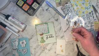 Creating my March Tissue Box Calendar Using Julie Nutting Stamp