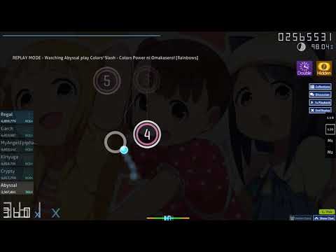 osu! | Abyssal | Colors*Slash - Colors Power ni Omakasero! [Rainbows] +HD,DT | 97.85% 648pp