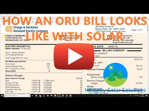 How an ORU Bill looks like with Solar