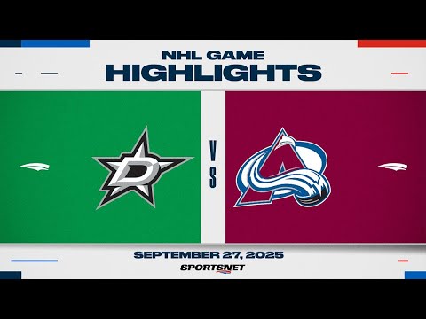 NHL Preseason Highlights | Stars vs. Avalanche - September 27, 2025