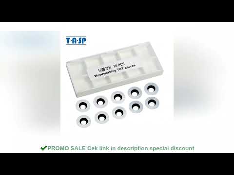 TASP Carbide Inserts Milling Cutters 12mm Round 10pcs Woodturning Tools Hollowers Knives for Wood La