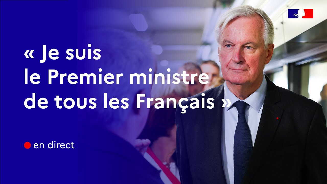 Prise de parole du Premier ministre, Michel Barnier, depuis l’INES