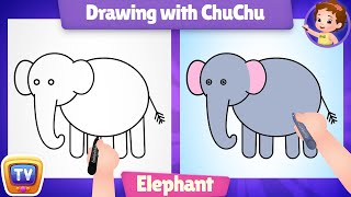 How to Draw an Elephant Step by Step? - Drawing with ChuChu - ChuChu TV Drawing Lessons for Kids