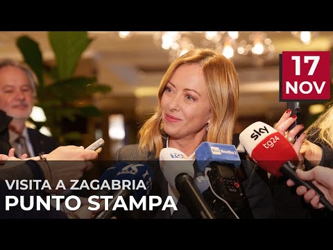 Punto stampa del Presidente Meloni a Zagabria