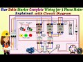 Star Delta Starter Complete Wiring For 3 Phase Motor Star Delta Control Connection Explained