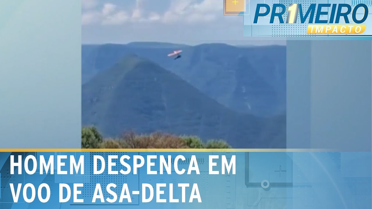 Homem morre após sofrer acidente de asa-delta em Santa Catarina |  Primeiro Impacto (3/03/25)