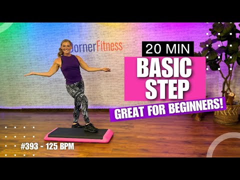 20 Minute Cardio - BASIC STEP AEROBICS FOR BEGINNERS - 125 BPM #393