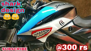Shark design in pulsar ns 160 Stickering/wrapping