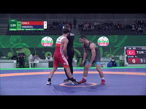 1/4 GR - 60 kg: A. UYAR (TUR) v. J. SANDRON (ITA)