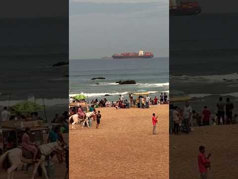 Biggest ship in RK Beach | #vizagport #beach #teluguvlogs #viral #youtubeshorts #trending