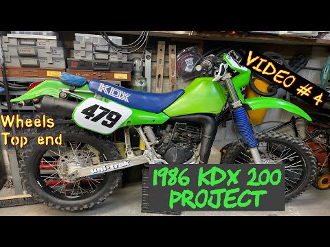 1986 Kawasaki KDX 200 Project Complete! Wheels,Top End Replacement @DeRail479