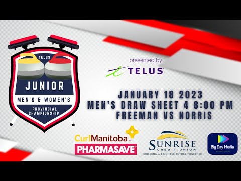 FREEMAN vs NORRIS - 2023 TELUS Junior Men's & Women's Curling Championship - SHEET D