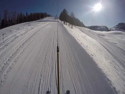 Risalita integrale skilift Leitner "Lastie" Selva di Cadore (Bl); 23/1/2020