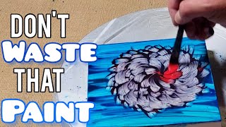💕NEW! Use Your Leftover Paint For This Technique. Acrylic Paint Pouring.
