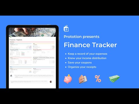 Finance Tracker | Free Notion Template | Prototion