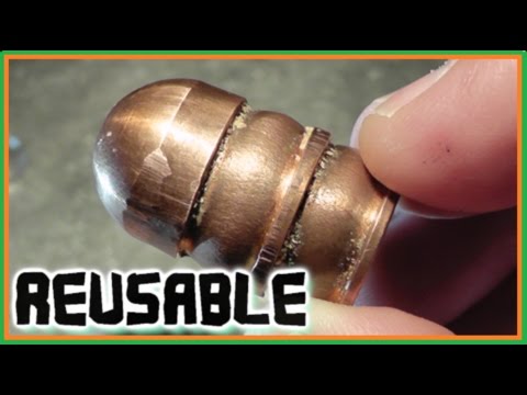 Custom Machined COPPER Shotgun Slug -  Reusable Bullet!