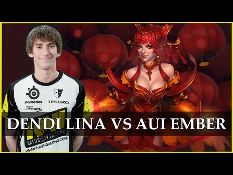 Na`Vi.Dendi Lina vs C9.Aui_2000 Ember Spirit gameplay