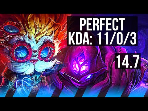 HEIMERDINGER vs MALZAHAR (MID) | 11/0/3, 6 solo kills, 1100+ games, Legendary | EUW Diamond | 14.7