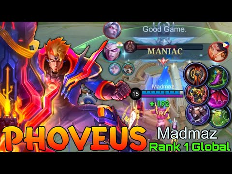 MANIAC Phoveus Monster Offlaner - Top 1 Global Phoveus by Madmaz - Mobile Legends