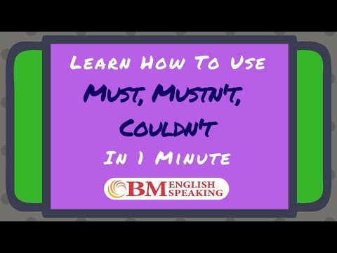 must mustn't needn't | Learn Free Online Grammar Lessons | BM English Speaking