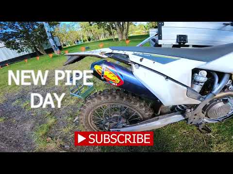 Husky FE450 New pipe day