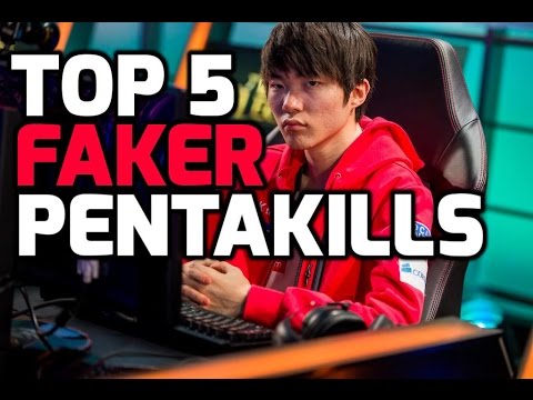 Faker pentakill montage 2016 - Top 5 Hide on Bush pentakill compilation