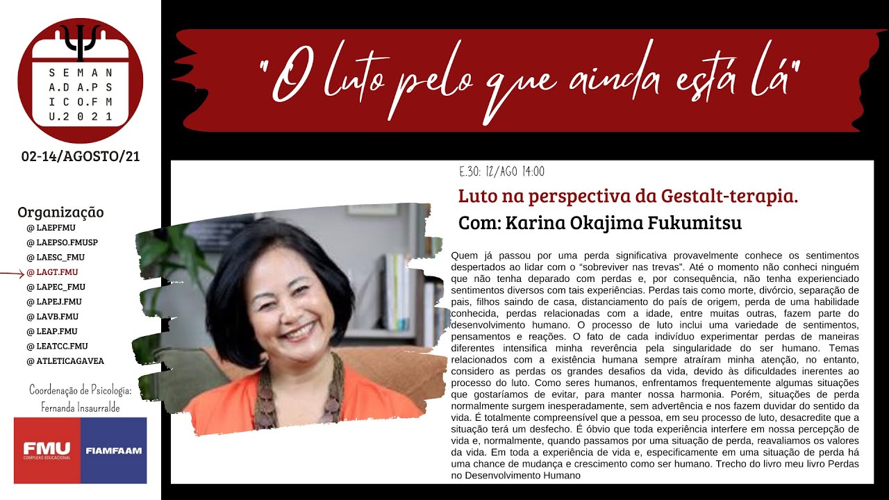 SPFMU2021 | E.30 | Luto na perspectiva da Gestalt-terapia