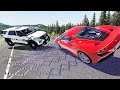 Massive Spike Strip High Speed Car Crashes 6 BeamNG Drive