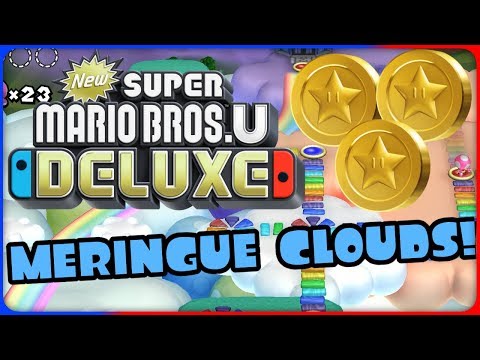 Meringue Clouds 🌰 New Super Mario Bros. U Deluxe 100% Walkthrough